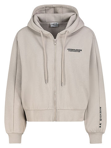 Sweatjacke in Sand