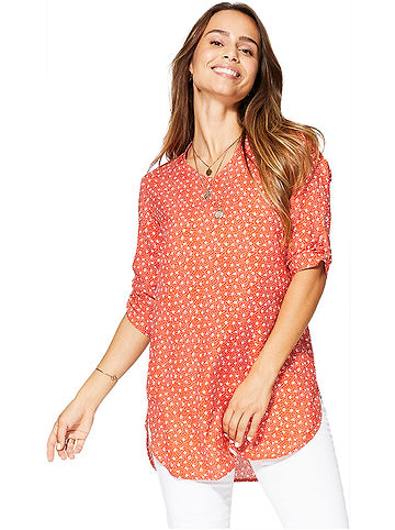 Blouse rood/wit
