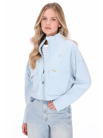 Softshelljacke in Hellblau