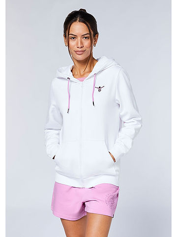 Sweatjacke in Weiß
