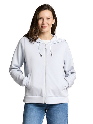 Sweatjacke in Hellgrau