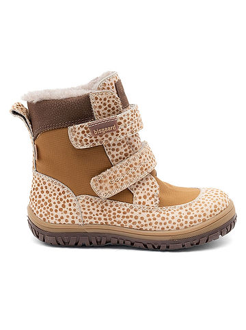 Leder-Boots in Beige