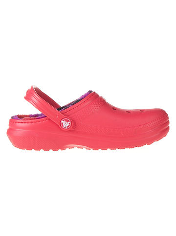 Clogs "Lined Bold Check" in Rot