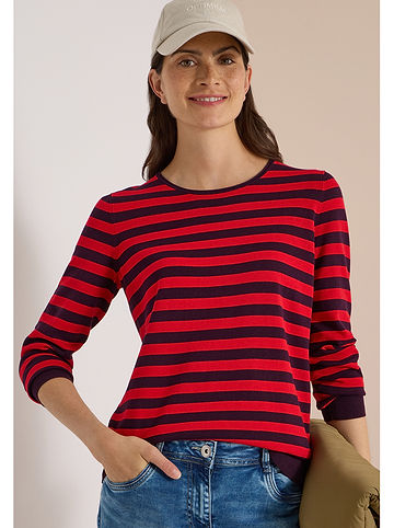 Pullover in Rot/ Schwarz