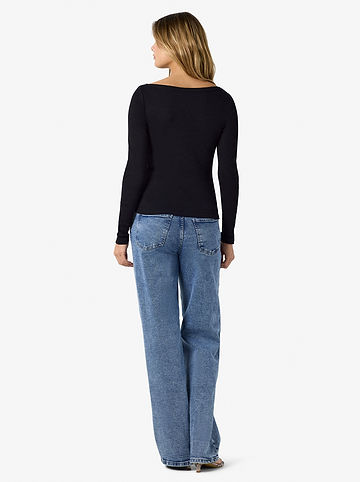 Longsleeve "Maya" in Schwarz