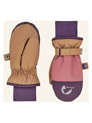 Fäustlinge "Kirjava" in Hellbraun/ Rosa/ Lila