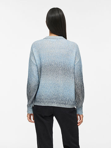 Pullover in Hellblau/ Grau
