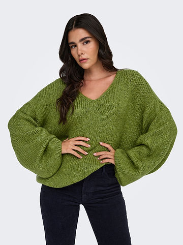 Pullover in Oliv