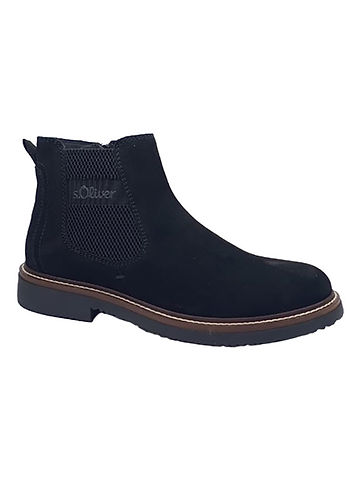 Leder-Boots in Schwarz