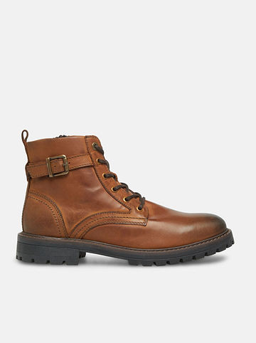 Leder-Boots in Hellbraun