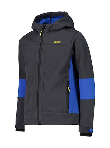 Softshelljacke in Anthrazit/ Blau