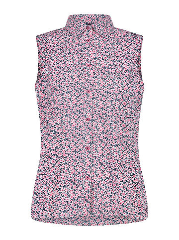Functionele blouse lichtroze/wit