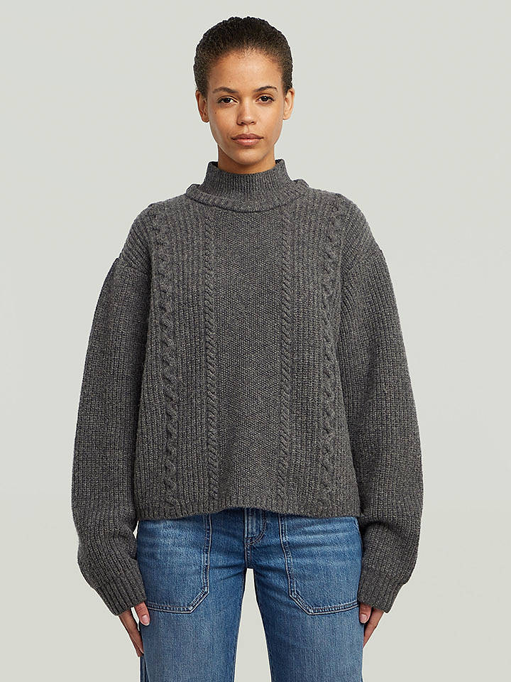 Wollpullover in Anthrazit