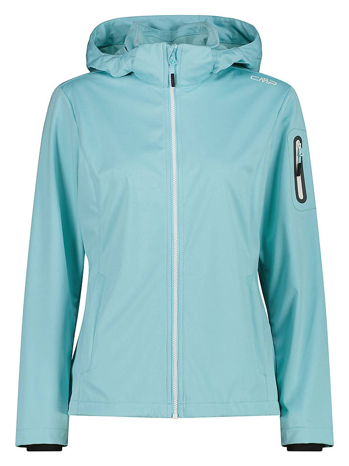 Softshelljacke in Hellblau