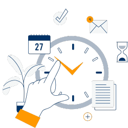 Zeitmanagement Office Management Icon