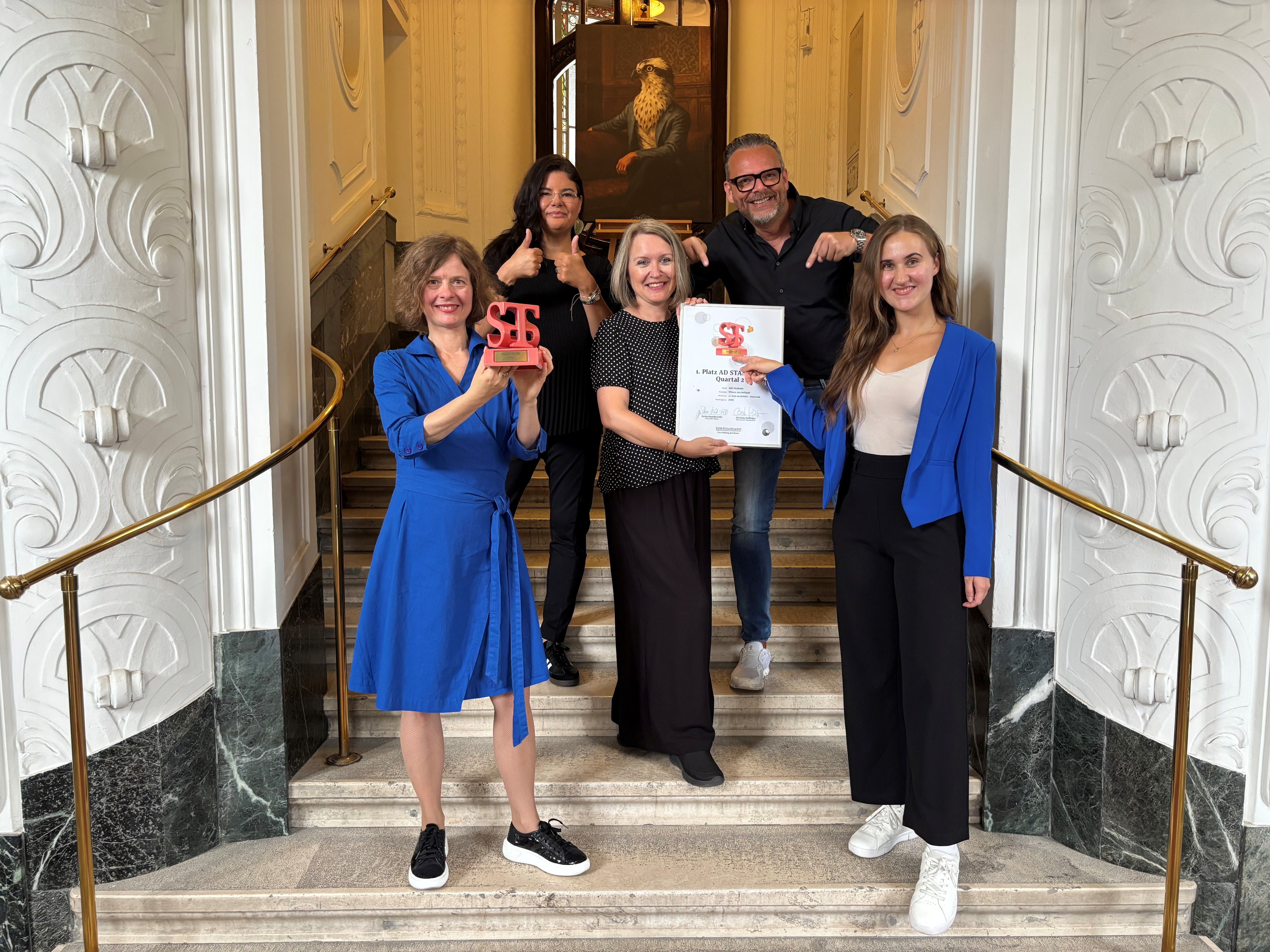 v.l.n.r. Alexandra Zotter, Christina Hasslinger, Sabine Würtz, Jürgen Mellak, Christina Weigl