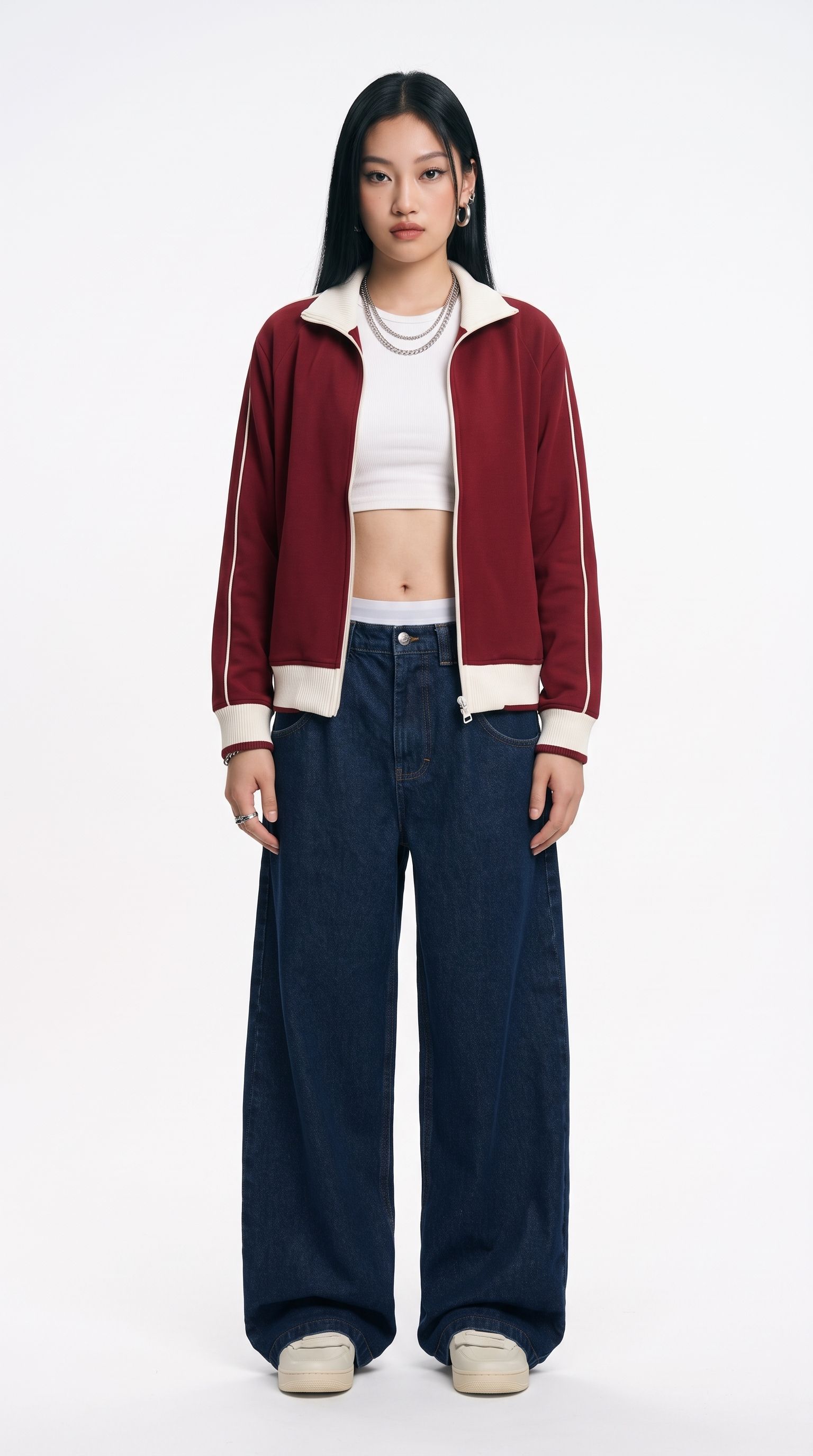 Raglan Track Jacket — porté