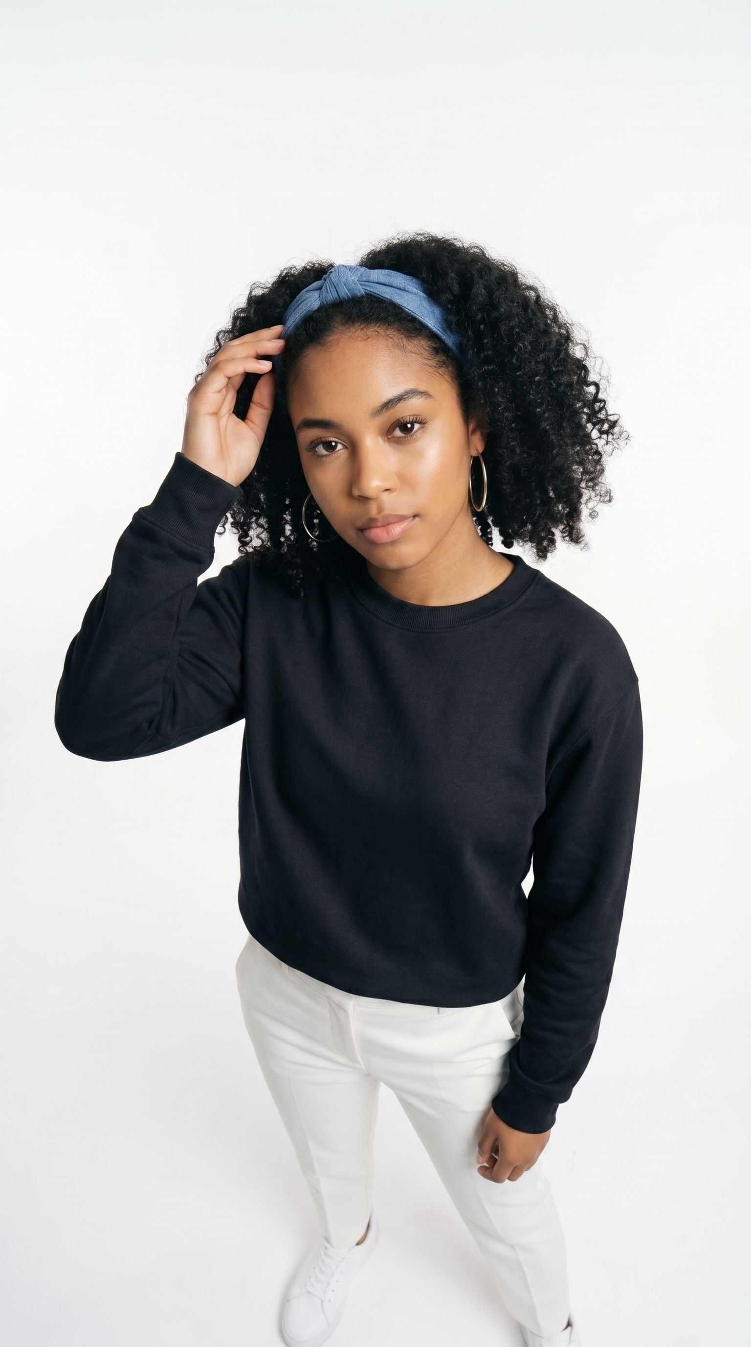 Blank Oversize Crewneck Sweater — porté