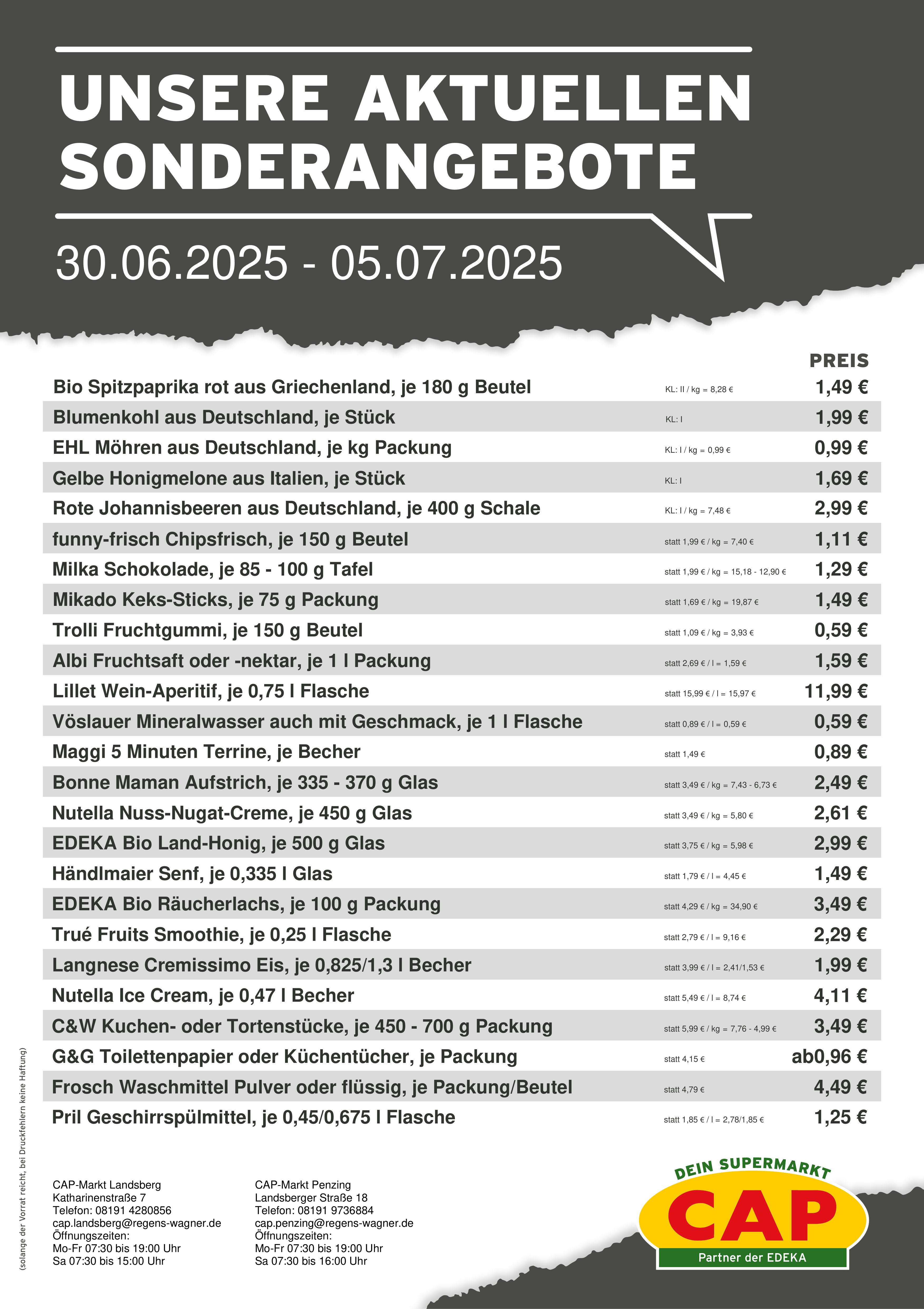 CAP Markt 2025-06-30 - 2025-07-05