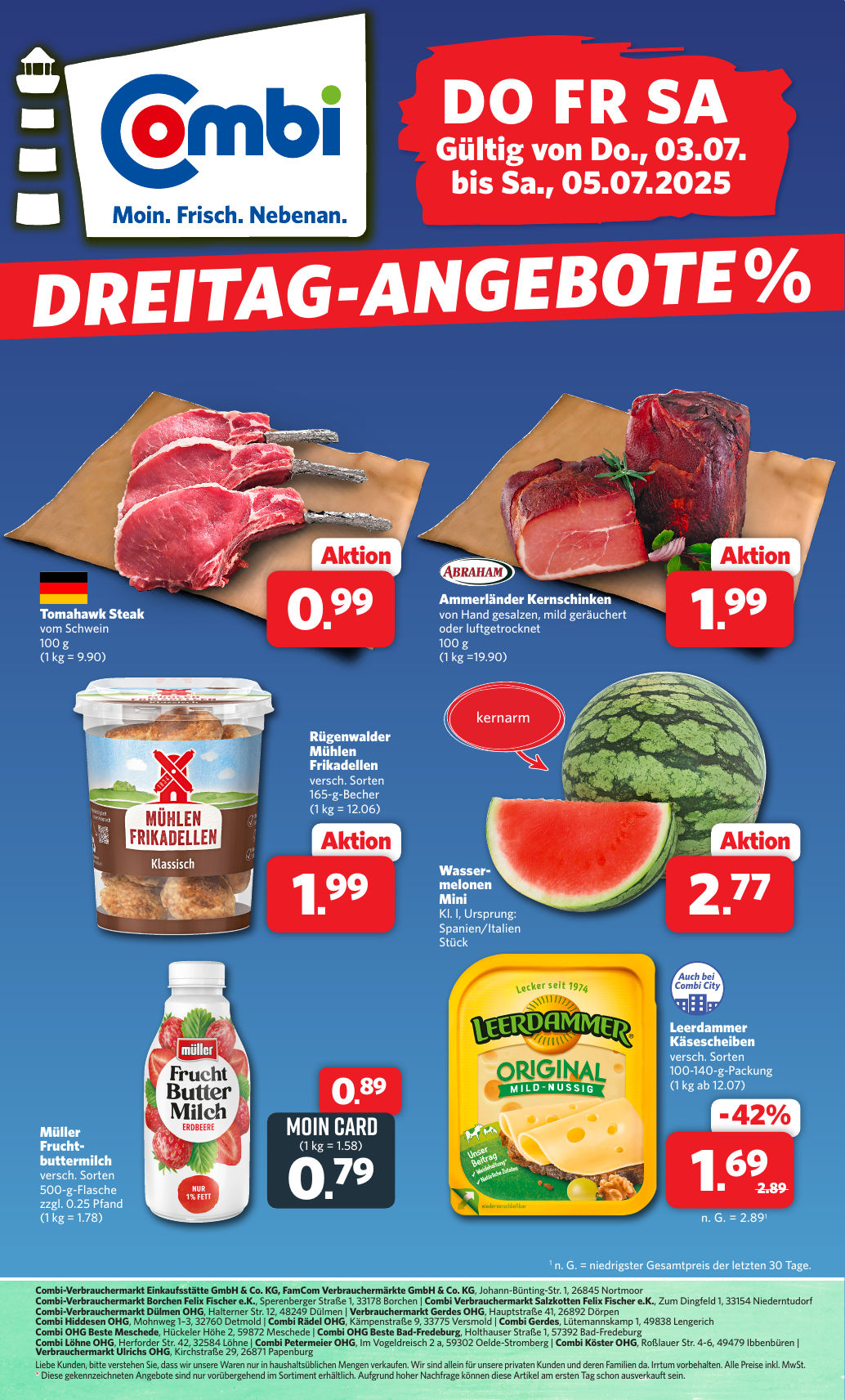 DREITAG-ANGEBOTE