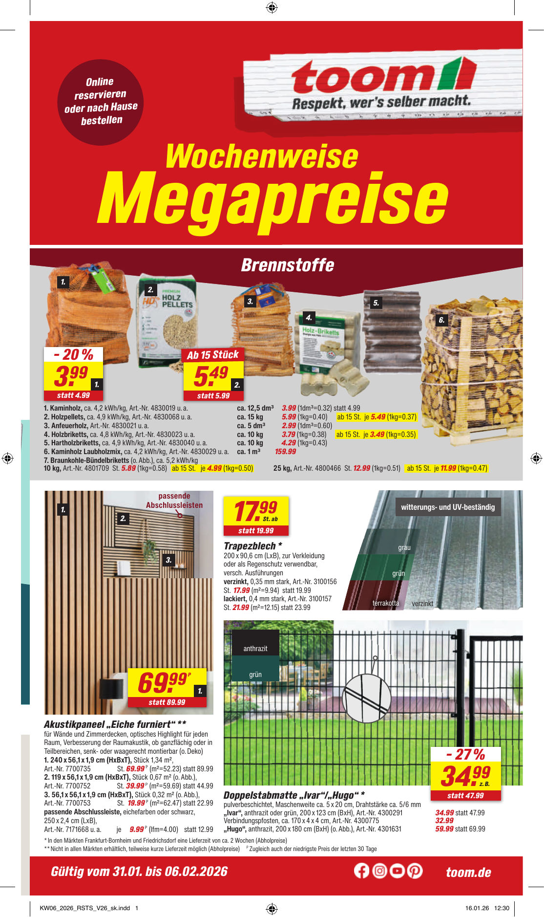 Toom Aktueller Prospekt 2026-01-31 - 2026-02-06