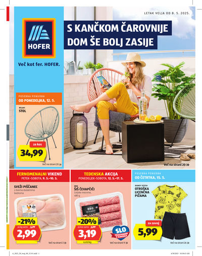 HOFERjev letak od 8. 5. 2025