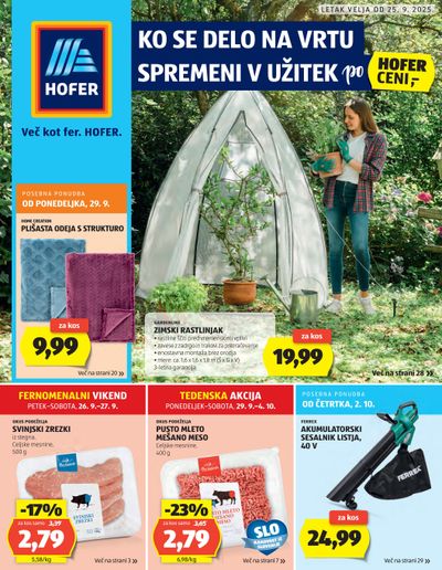 HOFERjev letak od 25. 9. 2025