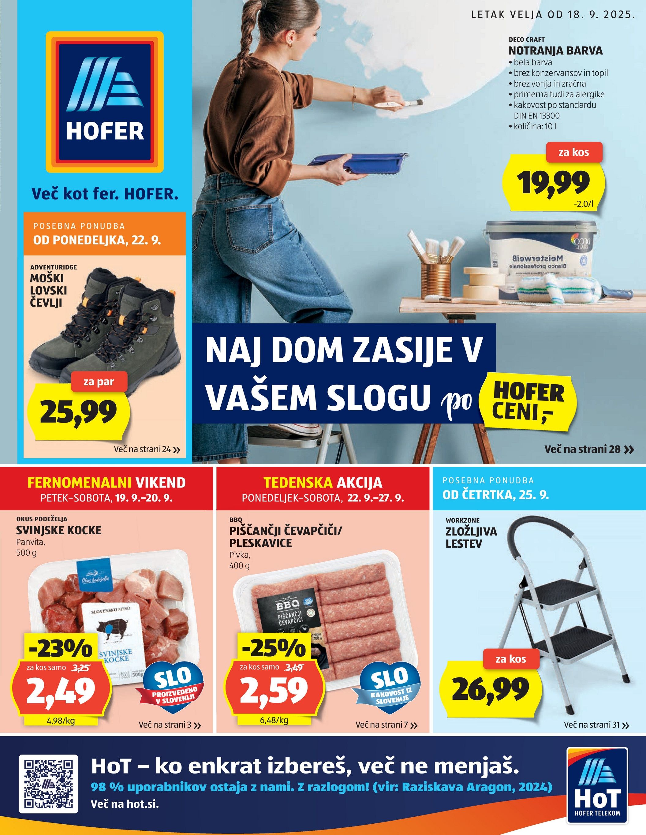HOFERjev letak od 18. 9. 2025