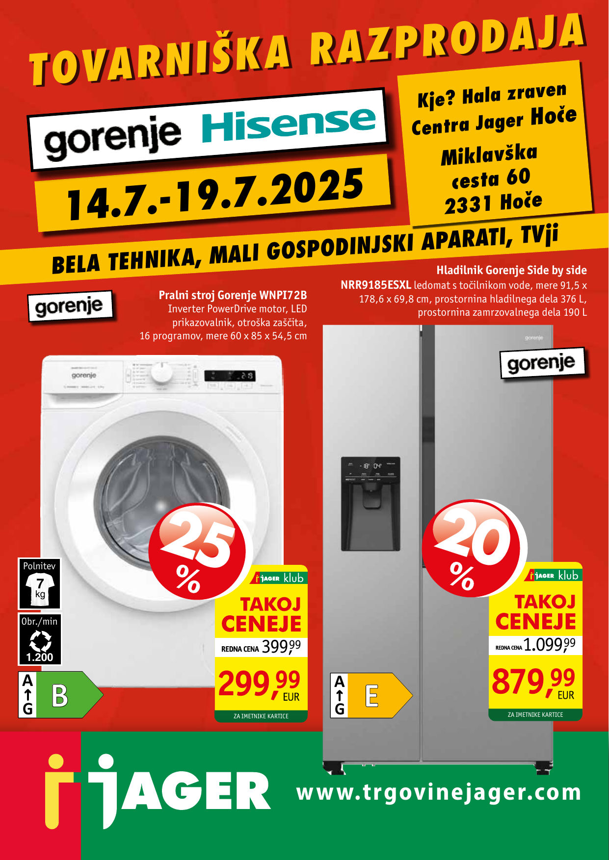 Katalog tovarniške razprodaje Hisense-Gorenje