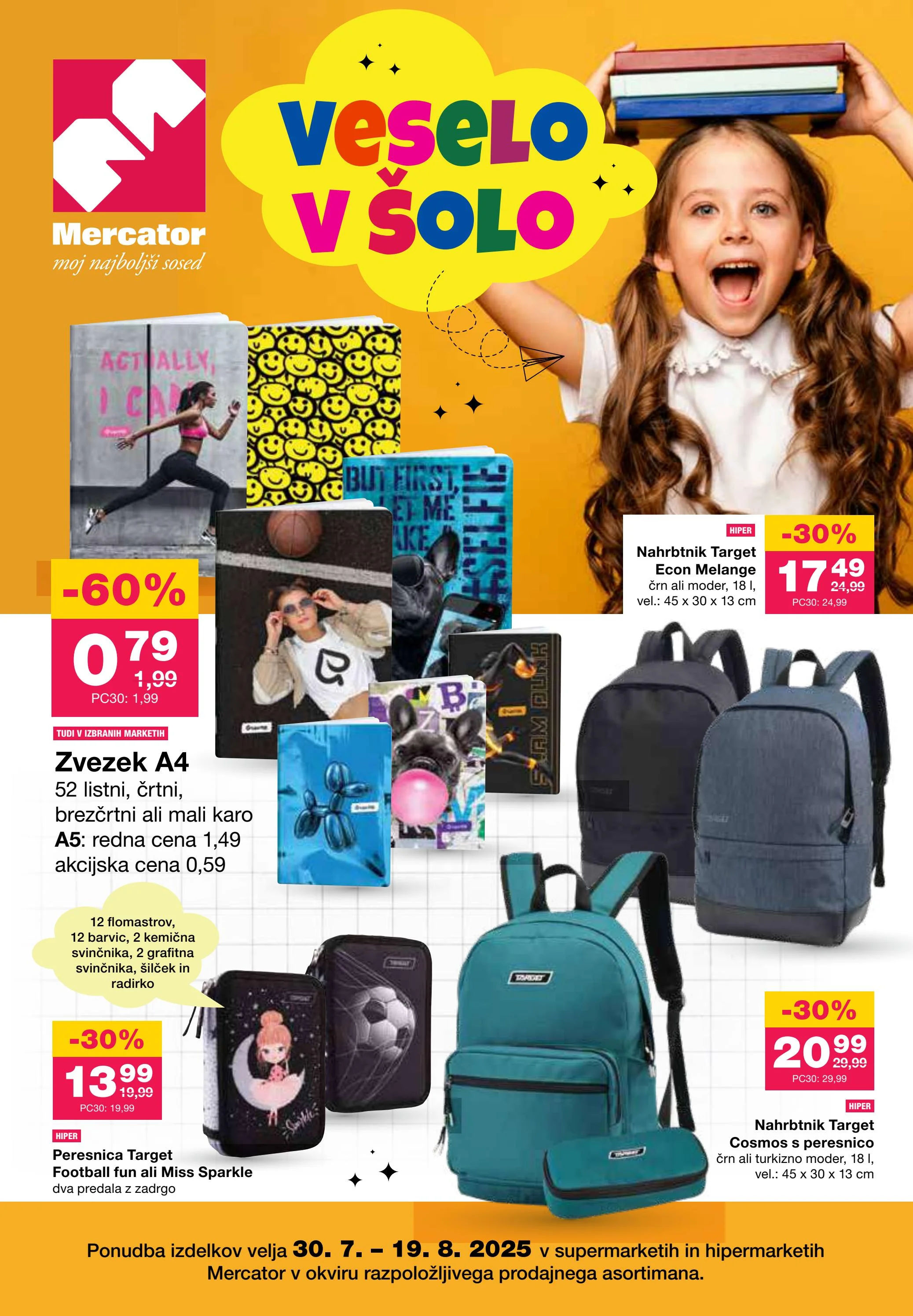 Tematski katalog od 30. 7. do 19. 8. 2025: Veselo v šolo