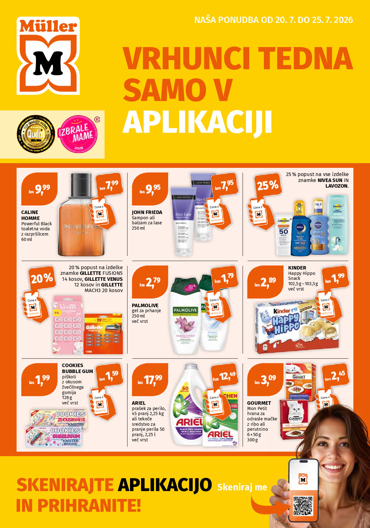 Vrhunci tedna v aplikaciji