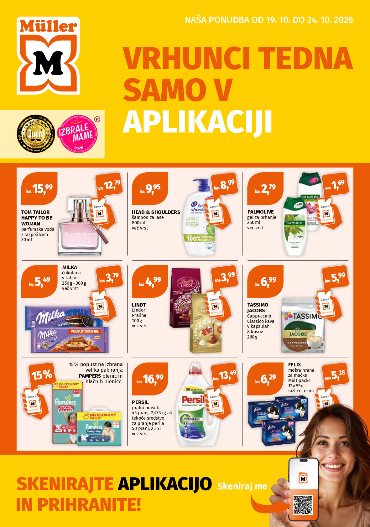 Vrhunci tedna v aplikaciji