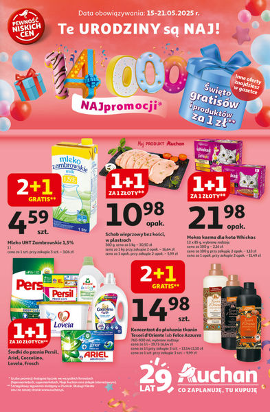Te URODZINY są NAJ Hipermarket Auchan