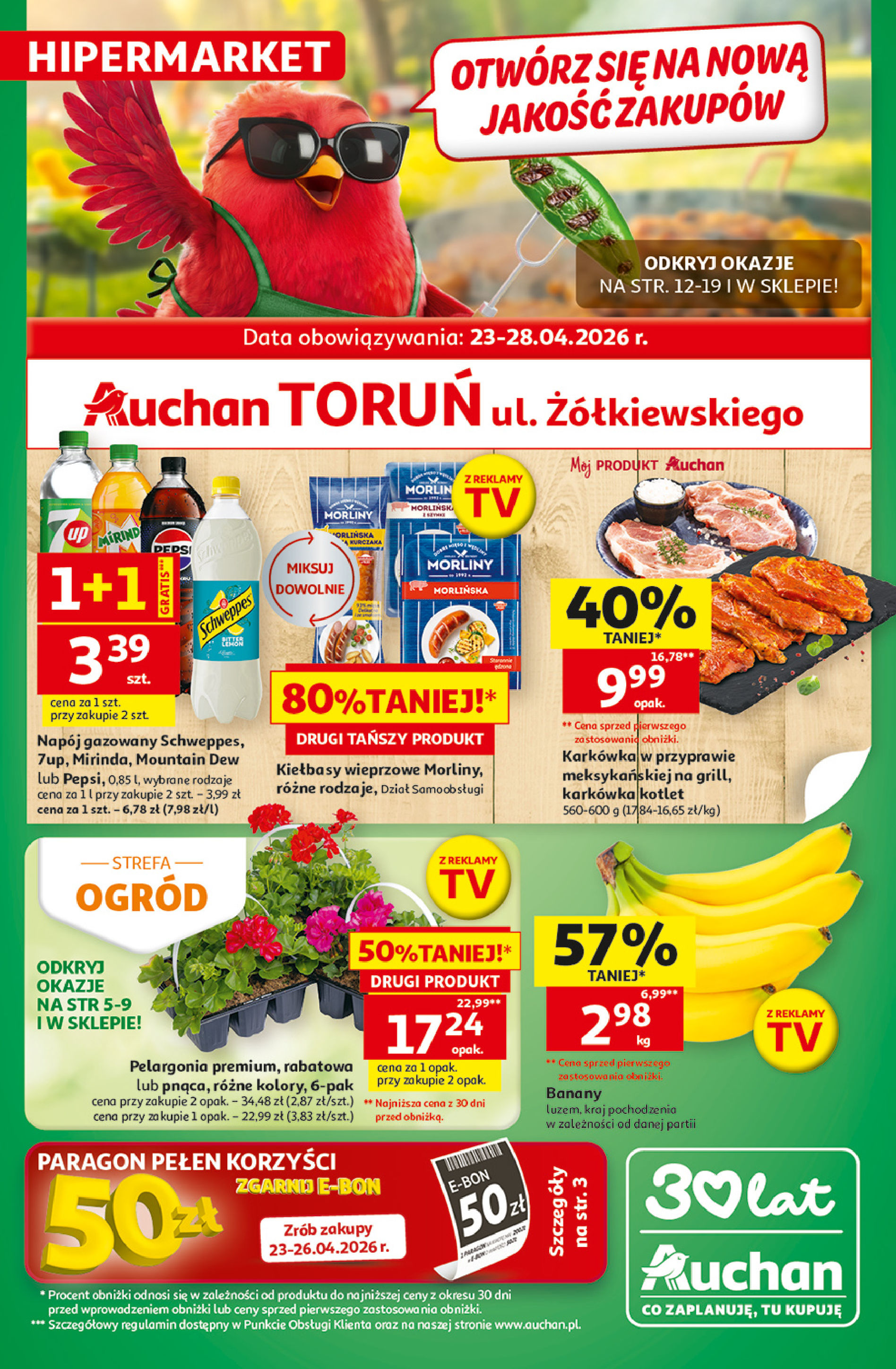 Gazetka Hipermarket Auchan Toruń Żółkiewskiego