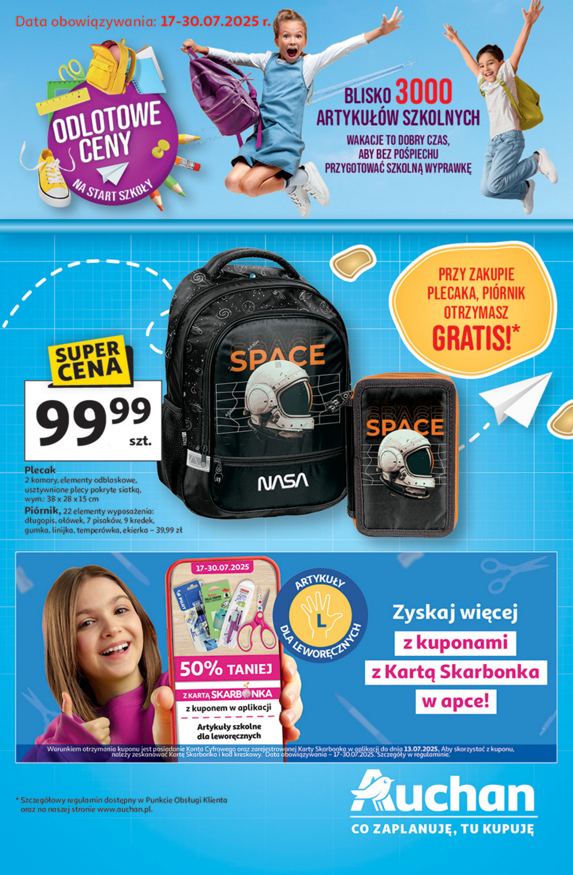 Gazetka Odlotowe ceny na start szkoły Hipermarket Auchan