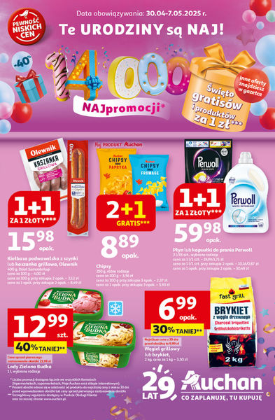 Te URODZINY są NAJ Hipermarket Auchan