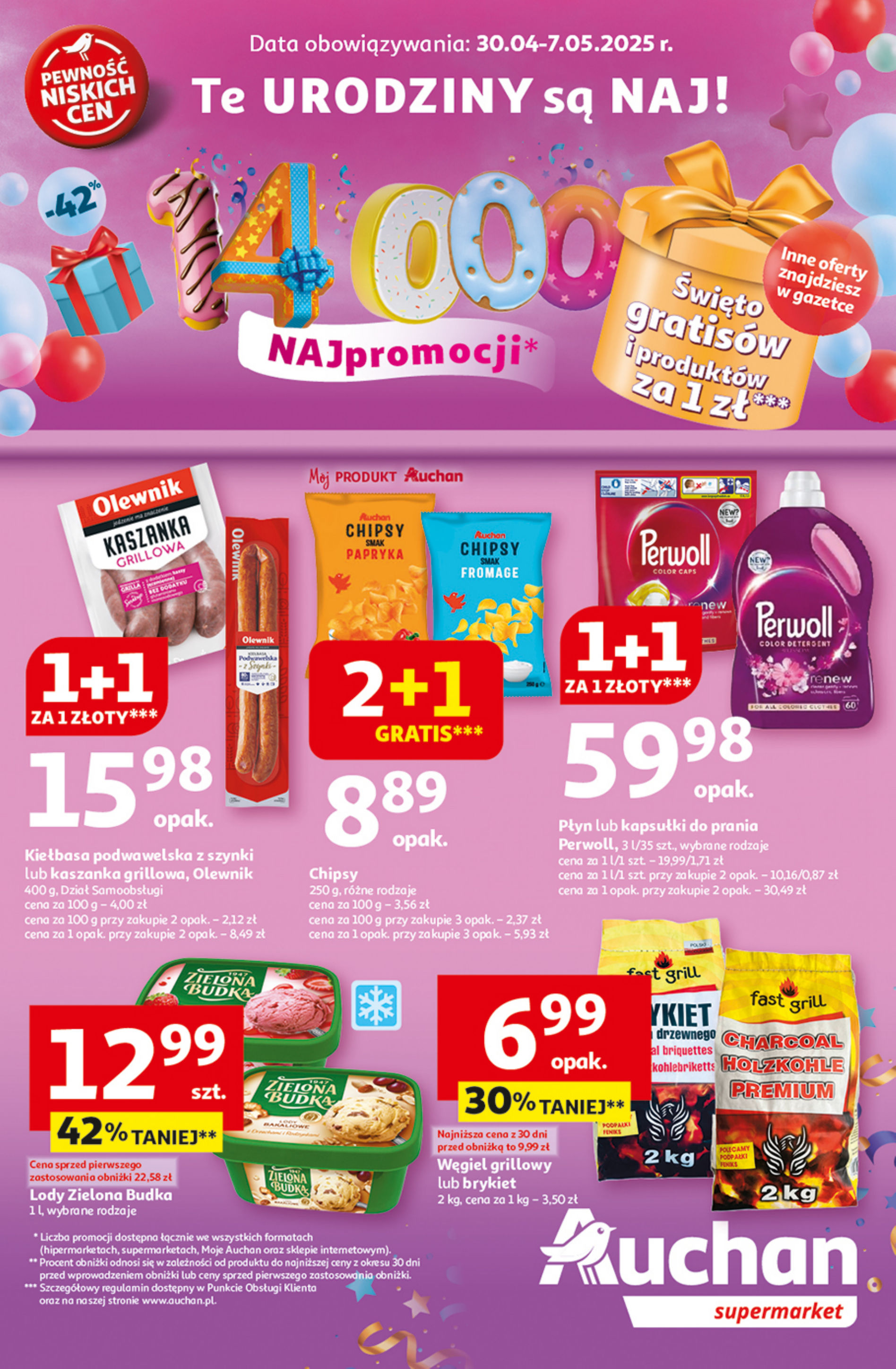 Te URODZINY są NAJ Supermarket Auchan