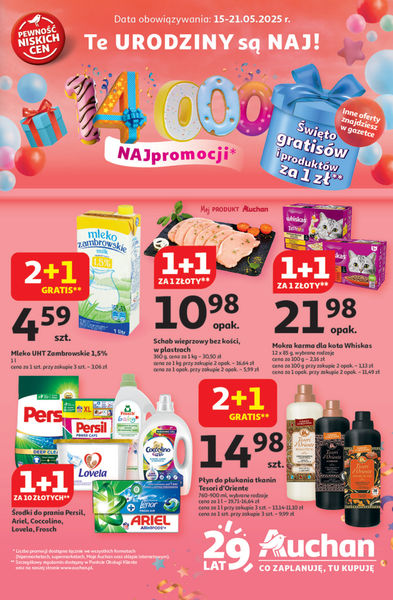 Te URODZINY są NAJ Hipermarket Auchan