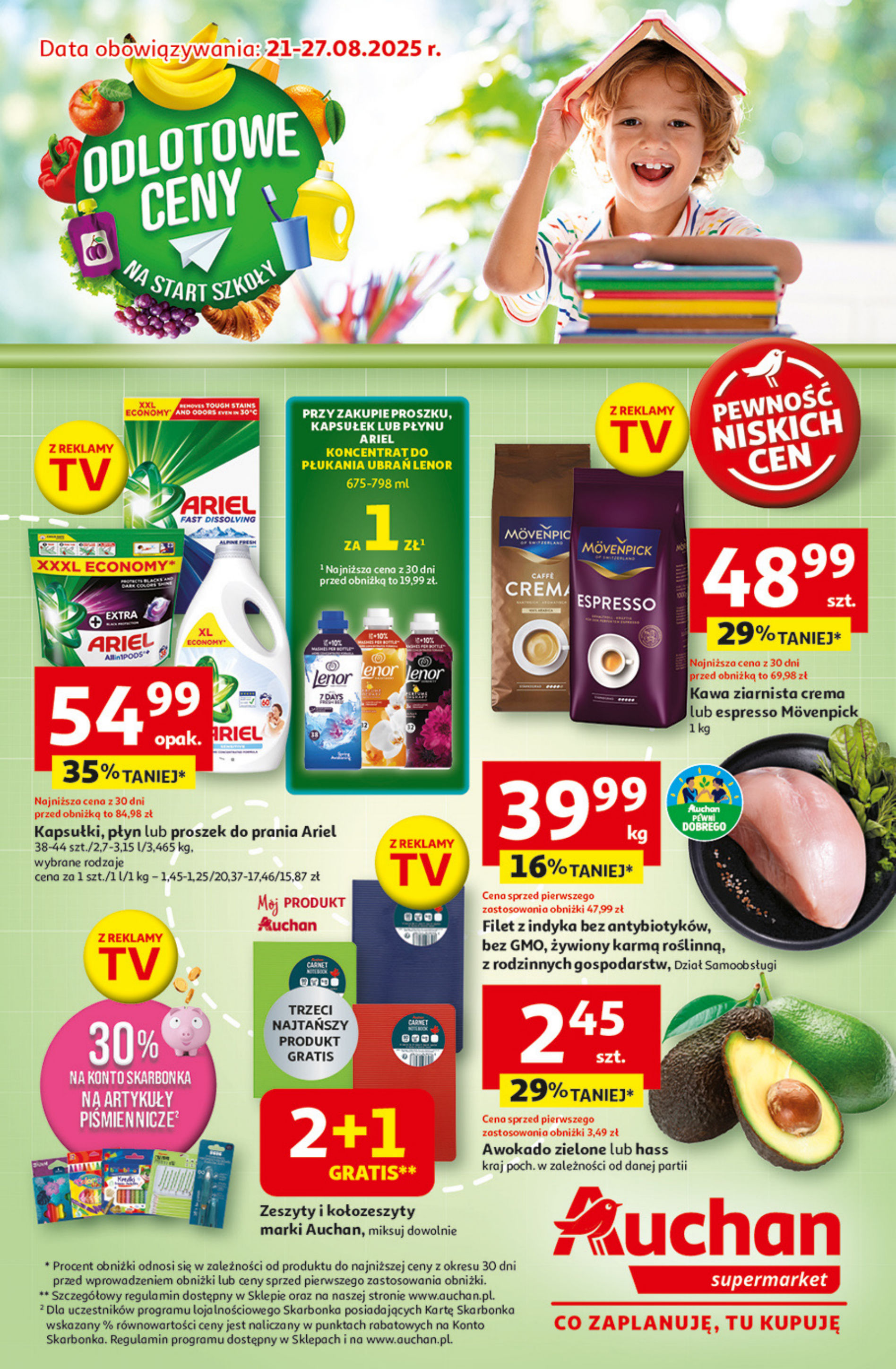 Gazetka Odlotowe ceny na start szkoły Supermarket Auchan