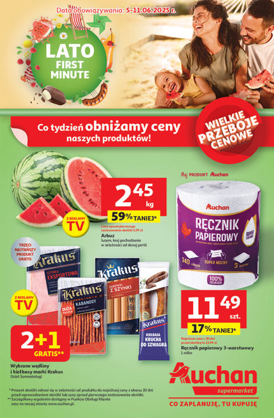Gazetka LATO FIRST MINUTE Supermarket Auchan