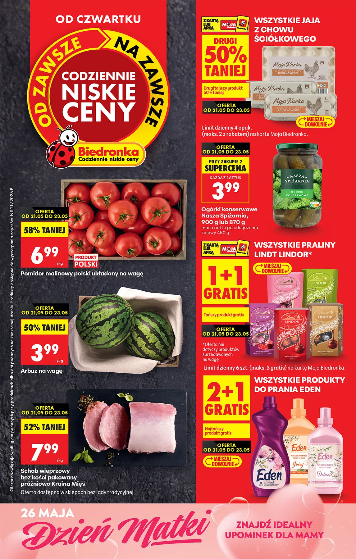 Codziennie niskie ceny  - oferta od 21.05 - Gazetka