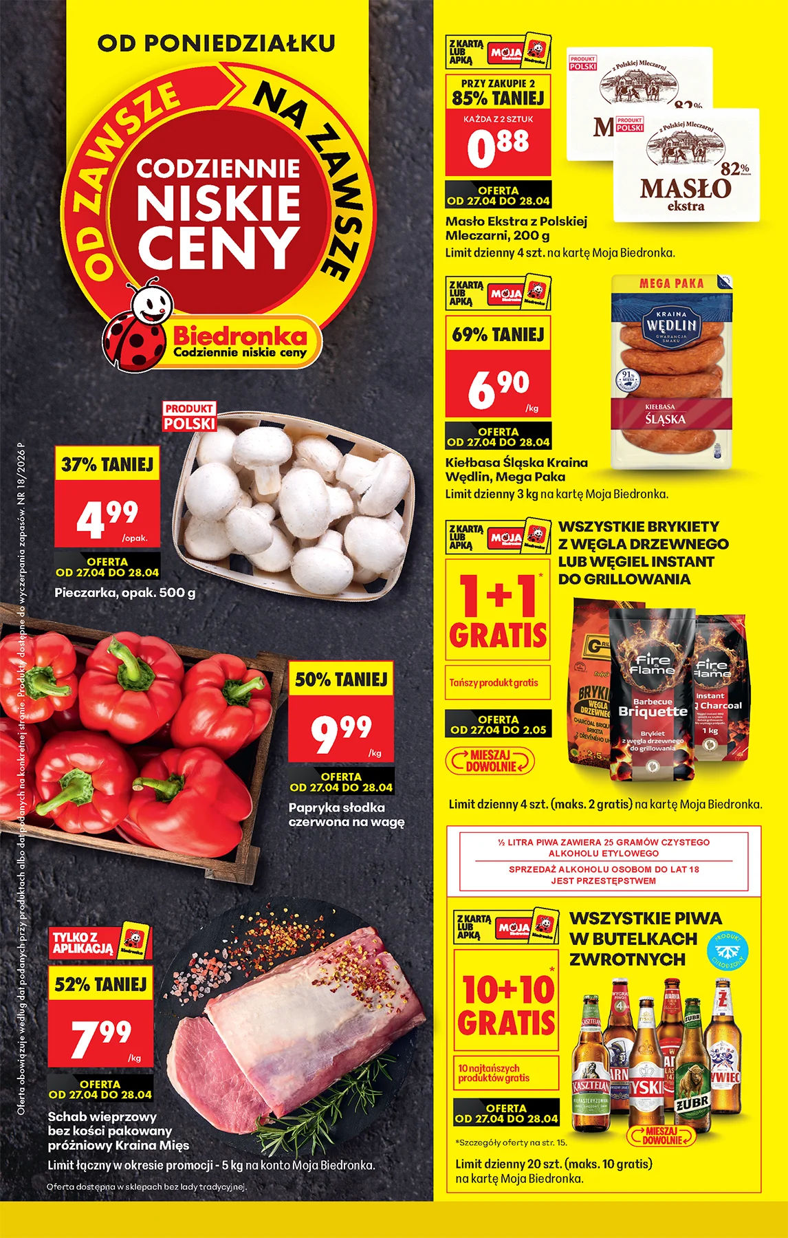 Biedronki niskie ceny oferta od 27.04 - Gazetka