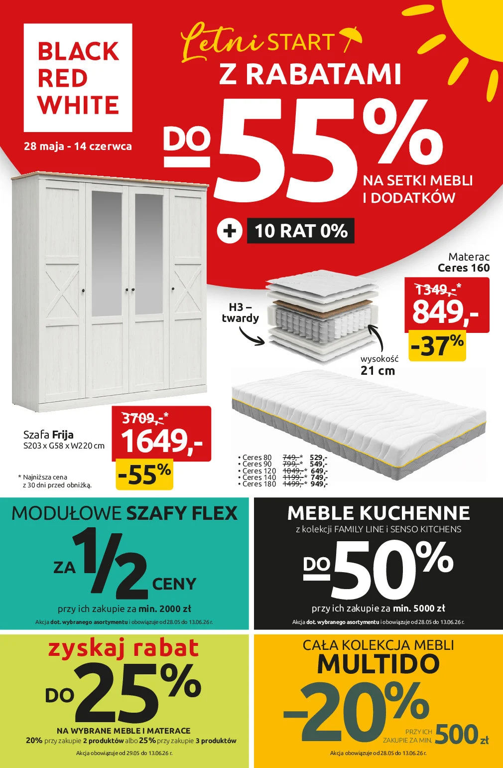 BRW Gazetki promocyjne Letni start z rabatami do -55% na setki mebli i dodatków
