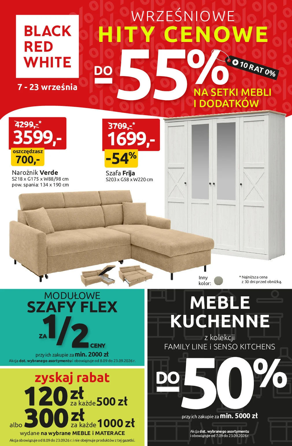BRW Gazetki promocyjne Wrześniowe hity cenowe do -55% na setki mebli i dodatków