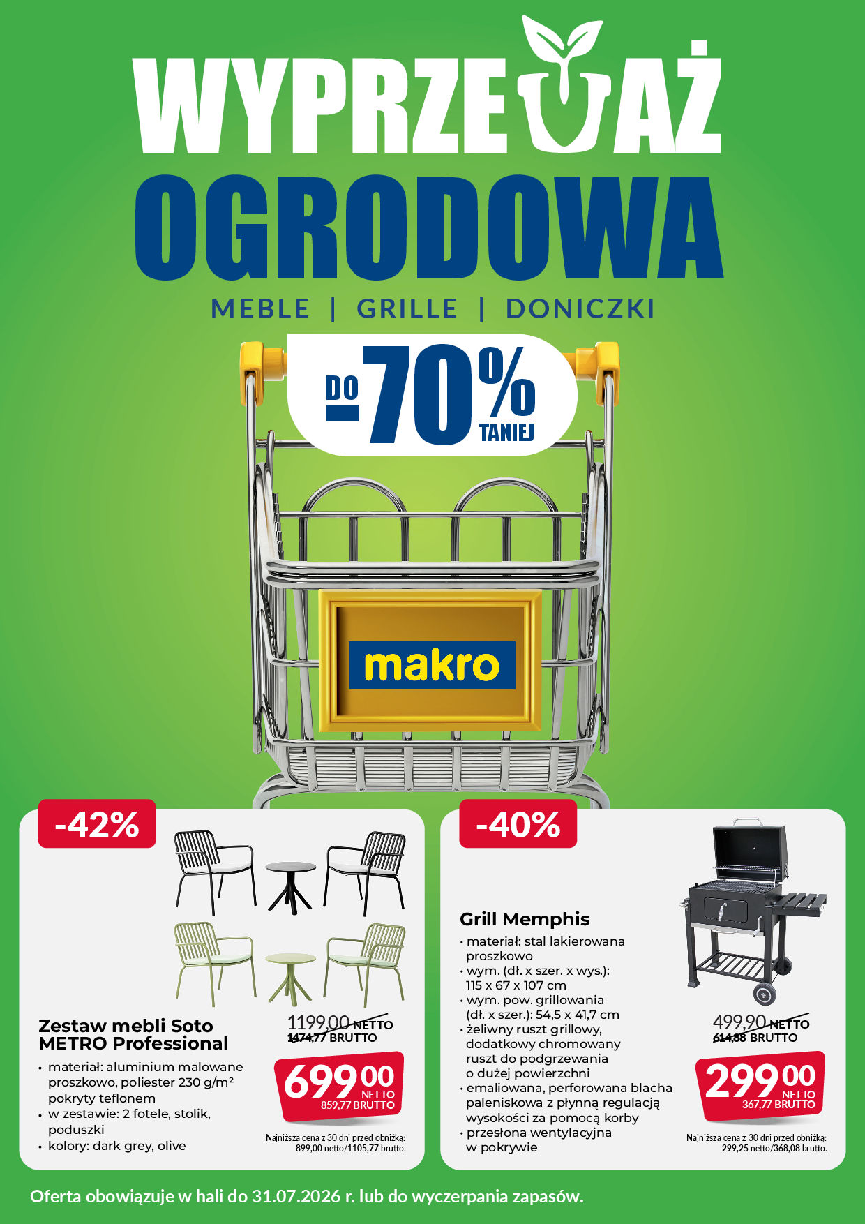 Ulotka wyprzedaż ogrodowa