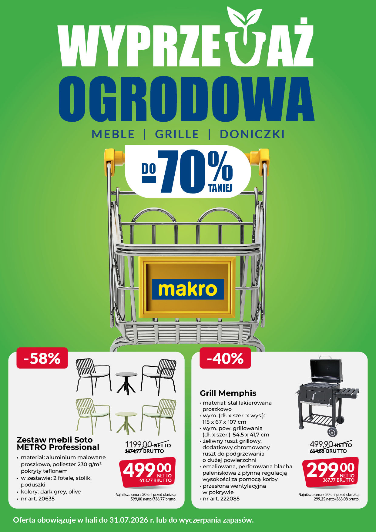 Ulotka wyprzedaż ogrodowa
