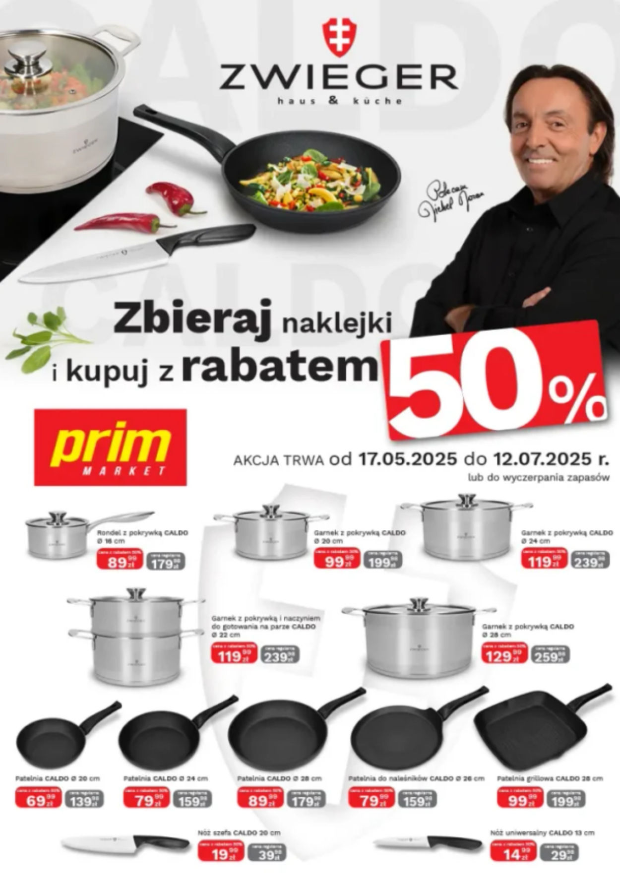 🍳🍲🔪 17 05 12 07 2025 r akcja lojalnosciowa akcesoria kuchenne garnki patelnie noze zwieger caldo