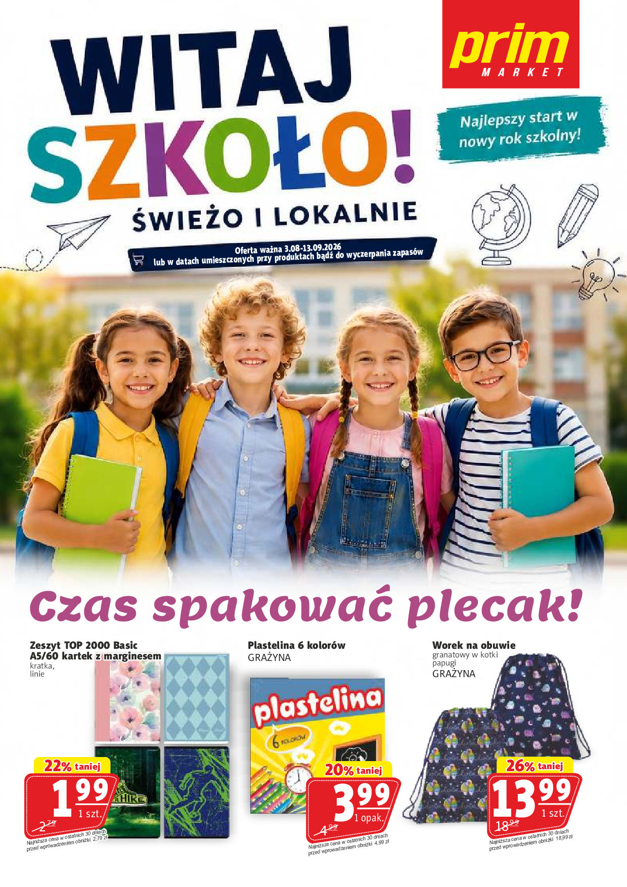 🗞️ GAZETKA 🎓📚 'WITAJ SZKOŁO!' 3.08-13.09.2026 R.