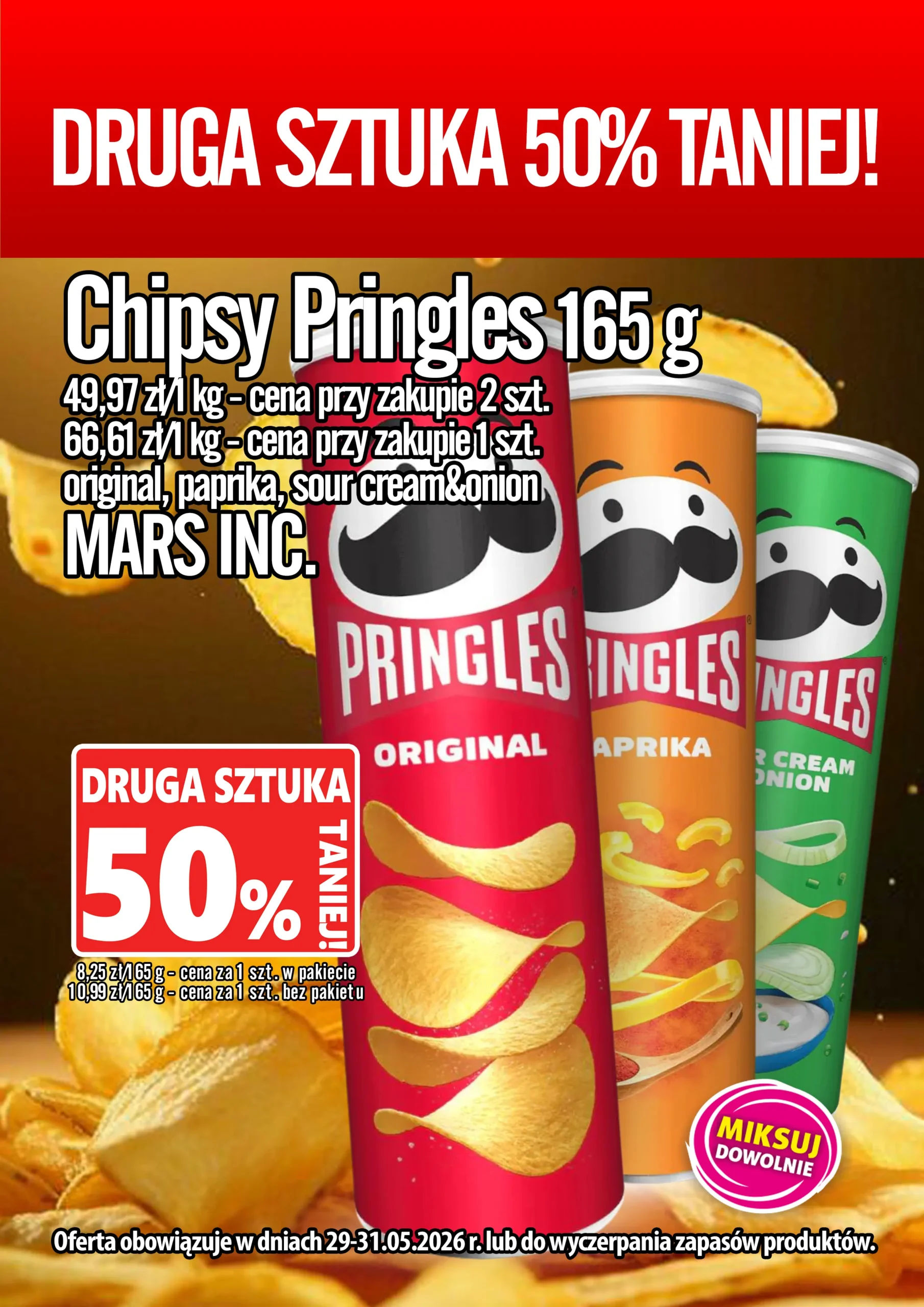 🥔 29-31.05.2026 R. CHIPSY PRINGLES 165 G