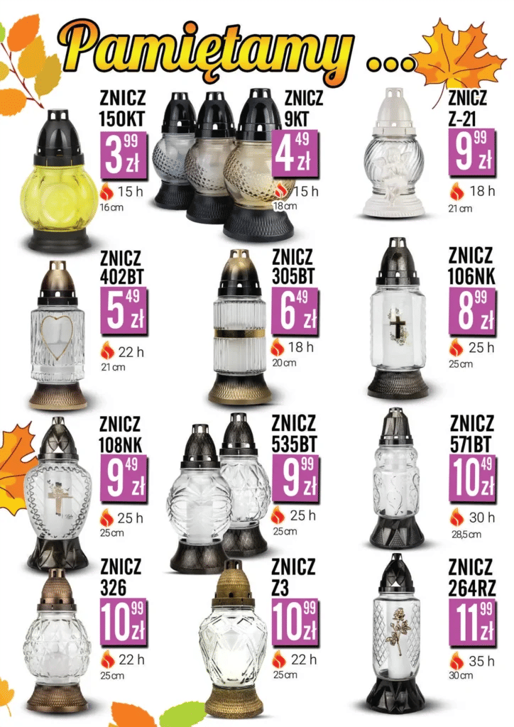 🕯️🕯️🕯️ ZNICZE SEZON 2025 - oferta ważna do wyczerpania zapasów